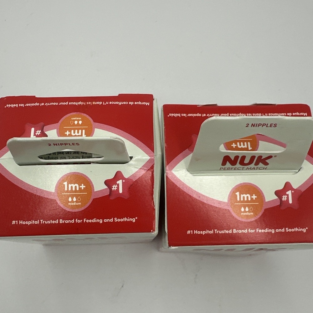 New NUK Perfect Match Bottle Nipples 1m+ 2 Silicone Anti-Colic Airvent - Lot 2 - Picture 7 of 7